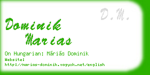 dominik marias business card