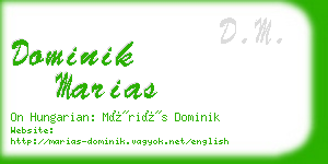 dominik marias business card